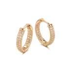 Shining Diva Fashion 18k Rose Gold Plated Latest Fancy Stylish Copper Zircon Bali Earrings for Women and Girls