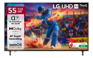 LG 139 cm (55 inches) UA82 AI Series 4K Ultra HD (3840 x 2160) Smart webOS LED TV 55UA82006LA - Image 2