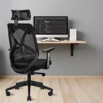 Ergolux High Back Ergonomic Office & Study Chair | 3 Year Warranty | Adjustable Height, Tilt Lock, 2D Headrest, Adjustable Arms & Lumbar Support | Heavy Duty Nylon Base | DIY | Black