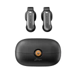 pTron Bassbuds Vortex Clips Wireless Open Ear Earbuds w/Chrome Finish, SafeBeats Tech, 50Hrs Playtime, Dual HD Mic w/AI-ENC, 10mm Driver, Pristine Sound, BTv5.4 Earclips, Type C Charging (Obsidian) - Image 4